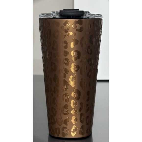 BruMate Imperial Pint 20oz Travel Tumbler, GOLD LEOPARD - Picture 3 of 6